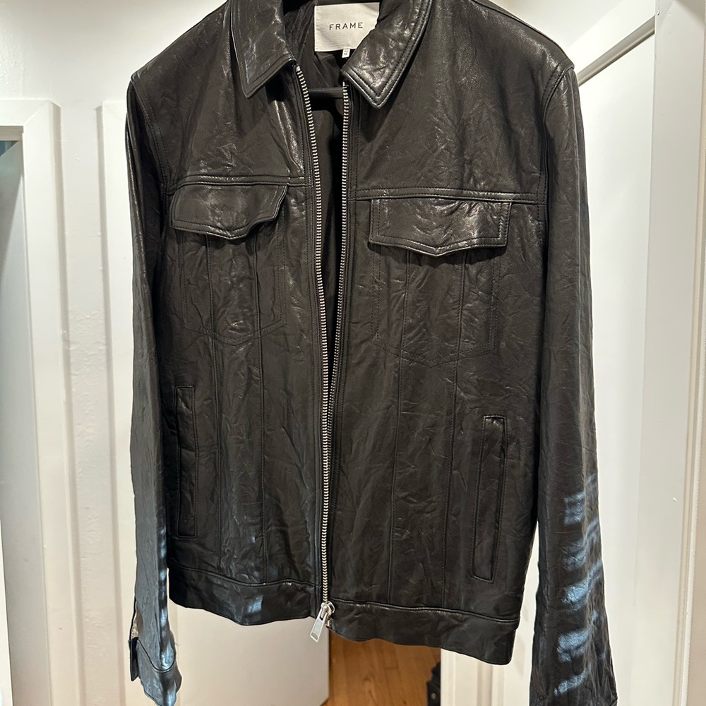 Frame Black Leather Jacket